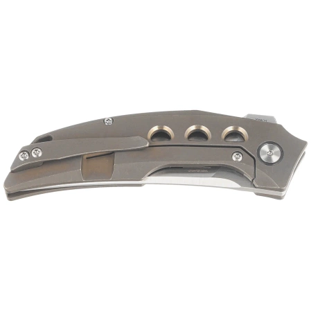 Nóż składany Reate Velocity Bronze Titanium, Belt Satin Elmax by Tashi Bharucha