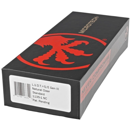 Microtech LUDT Gen III S/E Automatic Knife Natural Clear Aluminum, Black M390MK by Tony Marfione (1135-1NC)