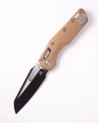 Microtech MSI S/E Knife Fluted Brown Aluminum, Black M390MK by Tony Marfione (210-1FLBN)