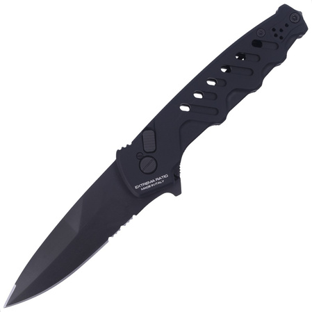 Nóż automatyczny Extrema Ratio Caimano Nero Black Aluminium, Black MIL-C N690 (04.1000.0169/BLK)