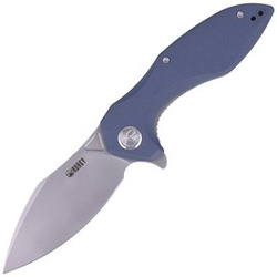 Kubey Nobel Knife Blue G10, Beadblasted D2 (KU236G)