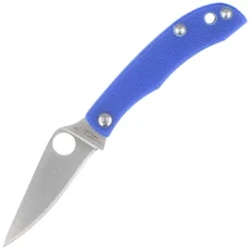 Spyderco Honeybee Knife Blue G10, Satin 12C27 (C137GBLP)