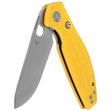 Nóż składany Bestechman Angry Owl Yellow G10, Satin/Stonewashed D2 by Keanu Alfaro (BMK12A-1)