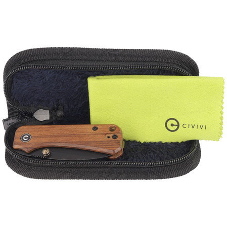 Civivi Baby Banter Cuibourtia Wood, Black Stonewashed Nitro-V by Ben Petersen (C19068SB-2)