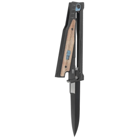 Nóż grawitacyjny OTF Reate EXO 2.0 D/E Black PVD Titanium / Green Micarta, Black PVD Elmax (EXO BLK.PVD.DE.GRM)