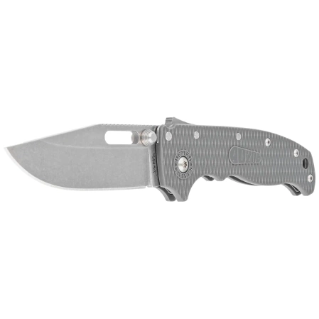 Demko AD20.5 CP Knife Grey Grivory, Stonewashed AUS10A by Andrew Demko (AD20.5-10A-GREY GRIVORY-CP)