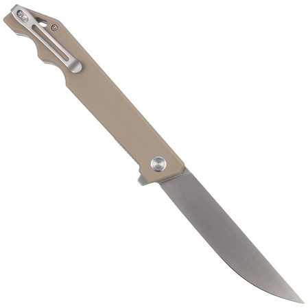 Nóż składany Kubey Knife Pylades Tan G10, Satin AUS-10 (KU253E)