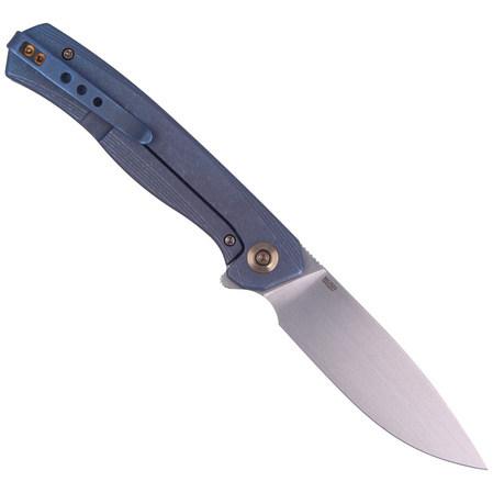 Nóż składany WE Knife Seer LE No 381/610 Blue Titanium, Rubber Silver (WE20015-2)
