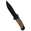 Herbertz CJH Coyote Brown Plastic/Black Rubber Knife, Black 420 (585412)