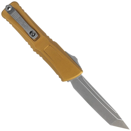 Nóż automatyczny OTF Microtech Combat Troodon Gen III T/E Tan Aluminium, Apocalyptic M390MK by Tony Marfione (1144-10APTA)
