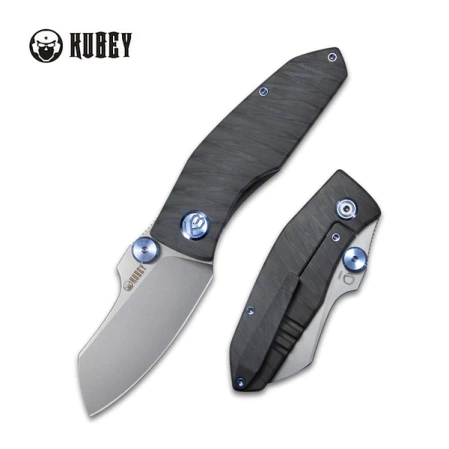 Nóż składany Kubey Monsterdog Flamed Titanium, Beadblasted M390 by Dmitry Osarenko (KB285D)