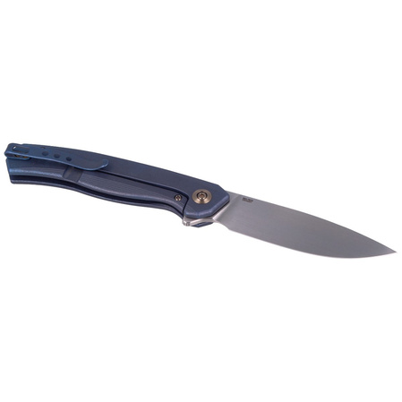 WE Knife Seer LE No 381/610 Blue Titanium, Rubber Silver (WE20015-2)