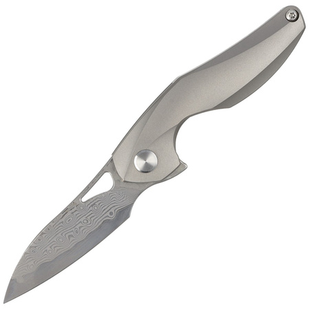 Nóż składany Bestech The Reticulan Grey Titanium, Damascus by Elijah Isham (BT1810G)