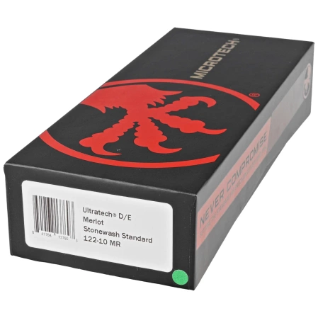 Nóż automatyczny OTF Microtech Ultratech D/E Merlot Red Aluminium, Stonewashed M390 by Tony Marfione (122-10MR)