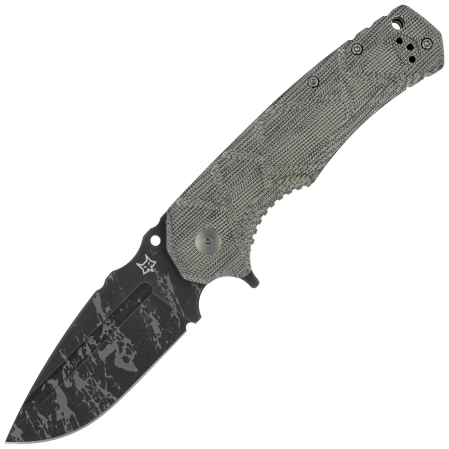Nóż składany Fox Uro OD Green Canvas Micarta, Acid Washed Niolox by Wander Tactical (FX-557)