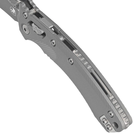 Microtech Amphibian Ram-Lok S/E Knife Natural Clear Fluted Aluminum, Black M390MK by Tony Marfione (137RL-1FLNC)