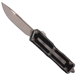 Microtech Scarab II Gen III S/E OTF Knife Weathered Metal Aluminum, Apocalyptic M390MK by Tony Marfione (1278-10APWME)