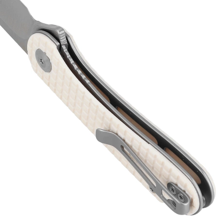 Nóż składany CIVIVI Elementum Flipper Patterned Ivory G10, Satin D2 (C907A-3)
