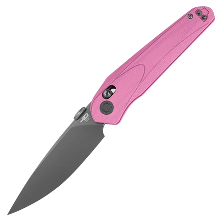 Bestech Mothus Knife Pink G10, Grey PVD 14C28N by Kombou (BG67E)