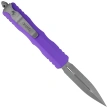 Microtech Dirac D/E OTF Knife Purple Aluminum, Apocalyptic M390 by Tony Marfione (225-10APPU)