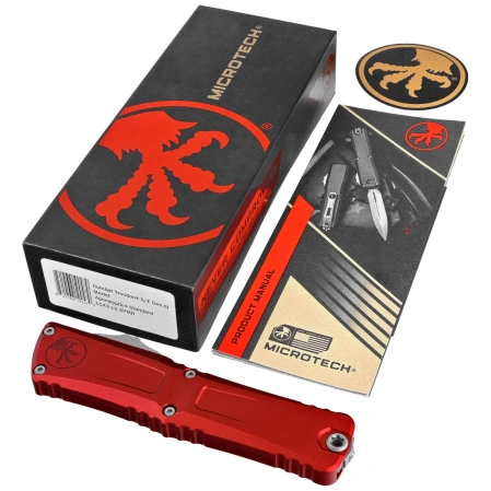 Microtech Combat Troodon Gen III S/E OTF Knife Merlot Aluminum, Apocalyptic M390MK by Tony Marfione (1143-10APMR)