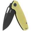 Kubey Knife Tityus Translucent Yellow G10, Dark Stonewashed D2 (KU322G)