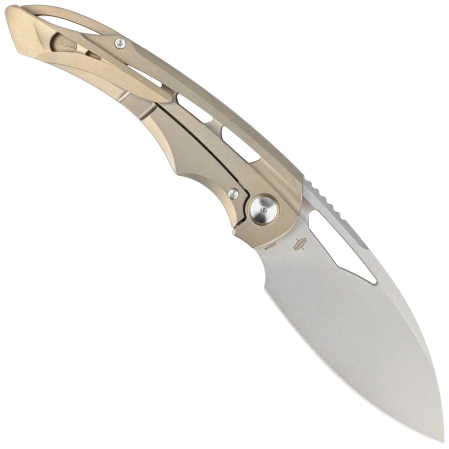 Bestech Fairchild Bronze Titanium, Bead Blast Stonewashed CPM S35VN by Kombou Knife (BT2202A)