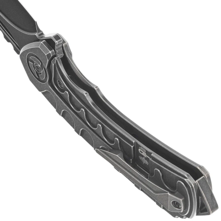 Nóż składany Bestech Buwaya Black Titanium, Black Stonewashed M390 by Kombou (BT2203C)