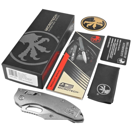 Microtech Marfione Select Stitch Ram-Lok S/E Knife Titanium, Double Vapor Blast HW, Stonewashed M390MK by Borka Blades and Tony Marfione (169RL-10MS2)