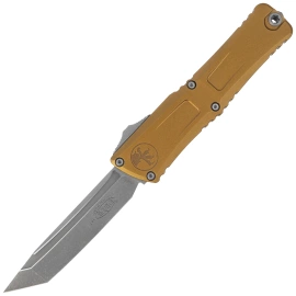 Nóż automatyczny OTF Microtech Combat Troodon Gen III T/E Tan Aluminium, Apocalyptic M390MK by Tony Marfione (1144-10APTA)