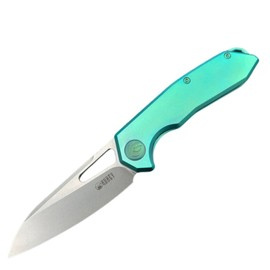 Nóż składany Kubey Vagrant Green Titanium, Beadblasted CPM S35V by Maksim Tkachuk (KB284C)