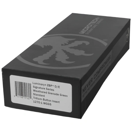 Microtech Luminary ZBP D/E Signature OTF Knife Weathered Grenade Green Aluminum, Weathered Grenade Green M390MK by Tony Marfione (1270-1WGGS)