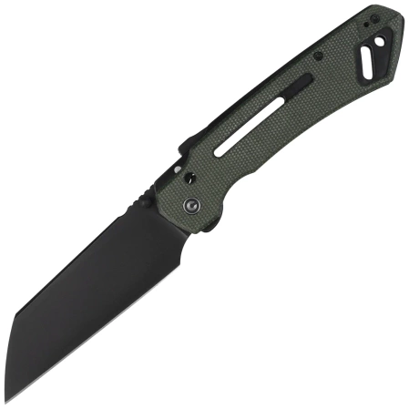 Civivi Buster FG Knife Green Canvas Micarta, Black Stonewashed Nitro-V by Snecx Tan (C24052-3)