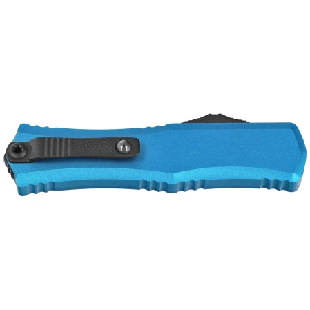 Nóż automatyczny OTF Microtech Hera II Mini D/E Blue Aluminium, Black M390MK by Tony Marfione (1702M-1BL)