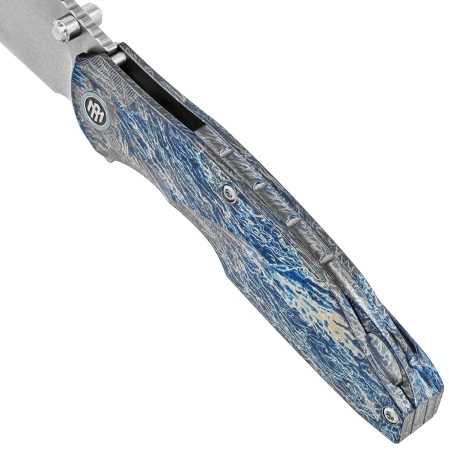 Nóż składany Remette RT-Cool Whale Lightning Pattern Titanium, Manual Fine Grinding Pearlescent M390 (RTCL-T3)