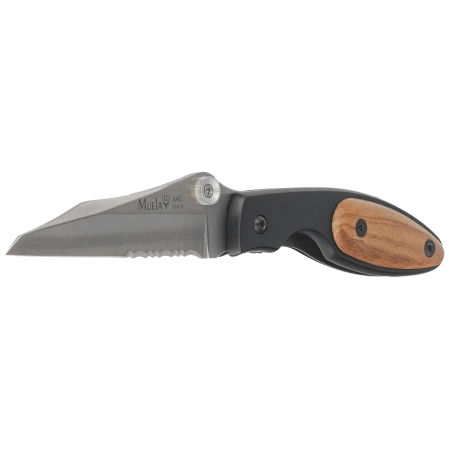 Muela KSC-7OL Black Aluminum/Olive Wood, Satin P/S 440C Knife
