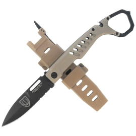 Extrema Ratio MH-STEALTH Knife Desert Aluminum, Black N690 (04.1000.0483/BLK/TM)