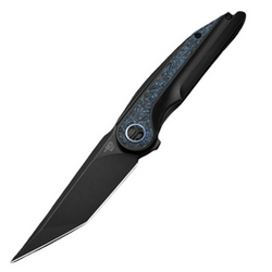 Nóż składany Bestech Blind Fury Black Stonewashed Titanium / Sky Blue Marble CF, Black Stonewashed M390 by Kombou (BT2303D)