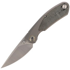 Nóż składany Bestech Lito Grey Titanium / Black Canvas Micarta, Satin M390 by Ostap Hel (BT2307A)