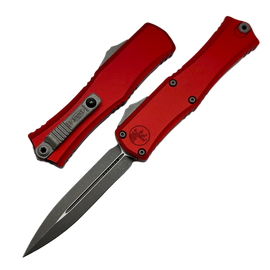 Nóż automatyczny OTF Microtech Hera II Mini D/E Red Aluminium, Apocalyptic M390MK by Tony Marfione (1702M-10APRD)