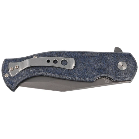 Fox Knife Eastwood Tiger Denim Micarta, Coarse Stonewashed CPM S90V by Gudy Van Poppel (FX-524 MJ)