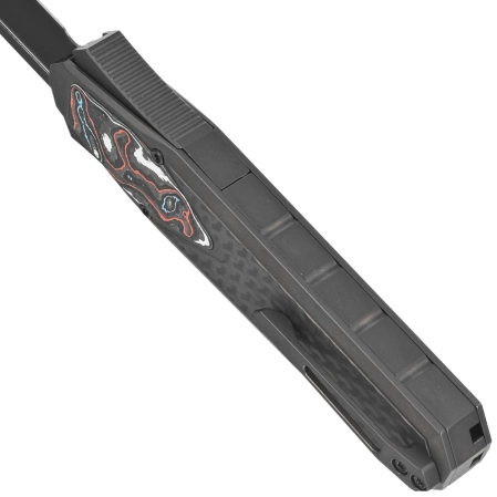 Nóż grawitacyjny Remette Swordfish Black DLC Titanium / Red Blue Carbon Fiber, Black DLC M390 (ZL101B5)