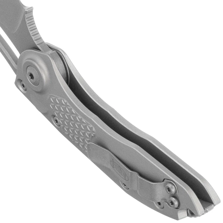 Nóż automatyczny Microtech Stitch-A S/E Natural Clear Aluminium, Apocalyptic M390 by Borka Blades and Tony Marfione (169-10APNC)