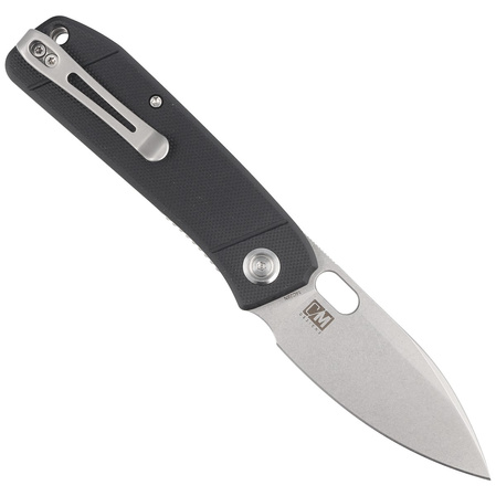 Nóż składany Kubey Hyde Black G10, Sand Blasted 14C28N by Colin Maisonpierre (KU2104A)