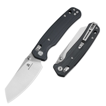 Bestechman Cicada's Wing Knife Black G10, Stonewashed 10Cr15MoV (BMK06I)