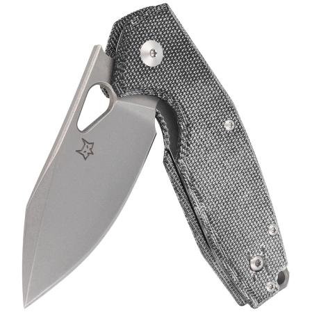 Nóż składany FOX Yaru Black Micarta, Acid Stonewashed M398 by Jesper Voxnæs (FX-527LI MB)