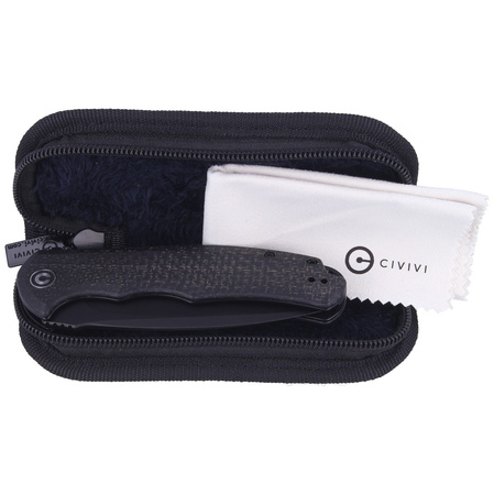 Civivi Knife Praxis Black Coarse Micarta, Black Stonewashed 9Cr18MoV (C803G)