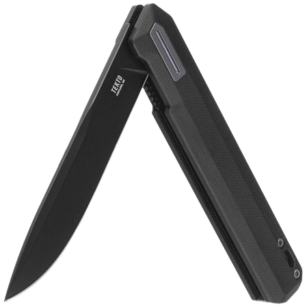 Tekto F2 Bravo Knife Black G10, Blue HW/Clip, Black D2