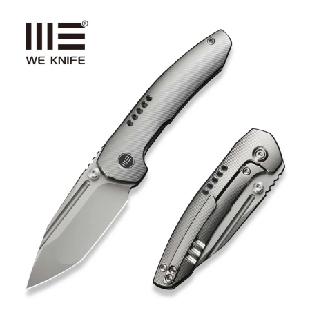 Nóż składany WeKnife Micro Trogon Gray Titanium, Polished Bead Blasted M390 by Brian Brown (WE24043-2)