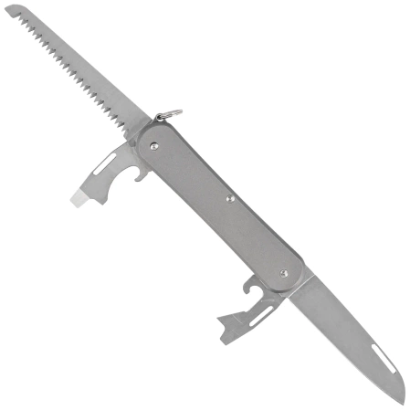 Fox Vulpis S4 Sandblasted Titanium, Polished M390 Pocket Knife (FX-VP130-S4 TI)